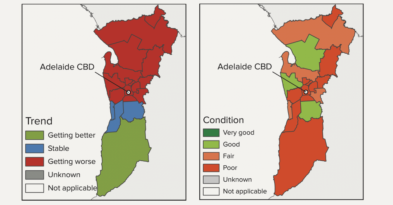 Trend and condition of urban heat across metropolitan Adelaide