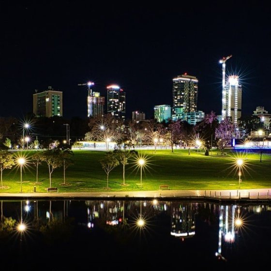 Adelaide at night (Ash Penhall Photography)